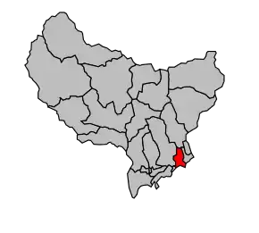 Cantonul Menton-Ouest în cadrul arondismentului