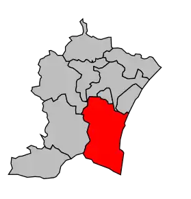 Cantonul Sigean în cadrul arondismentului