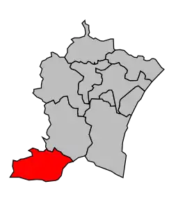 Cantonul Tuchan în cadrul arondismentului