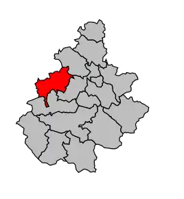 Cantonul Salles-Curan în cadrul arondismentului