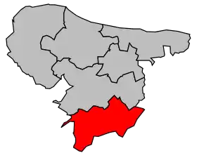 Cantonul Caumont-l'Éventé în cadrul arondismentului