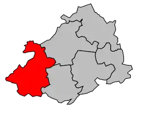 Cantonul Saint-Sever-Calvados în cadrul arondismentului