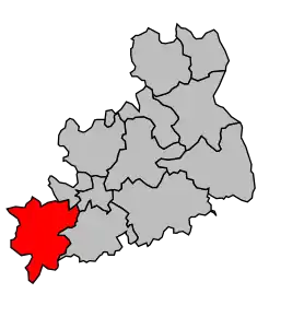 Cantonul Chârost în cadrul arondismentului