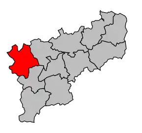 Cantonul Lignières în cadrul arondismentului