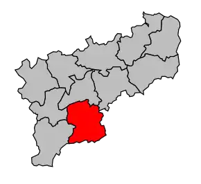 Cantonul Saulzais-le-Potier în cadrul arondismentului