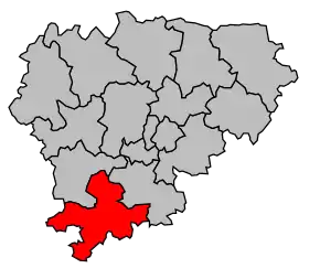 Cantonul Bourganeuf în cadrul arondismentului