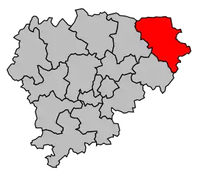 Cantonul Boussac în cadrul arondismentului