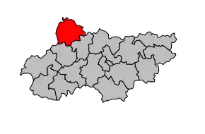 Cantonul Verteillac în cadrul arondismentului