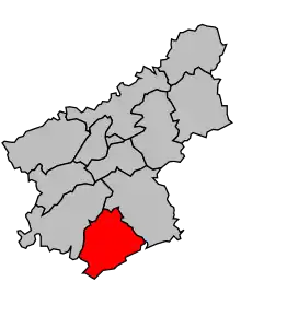 Cantonul Amancey în cadrul arondismentului