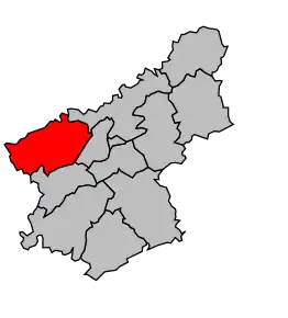 Cantonul Audeux în cadrul arondismentului