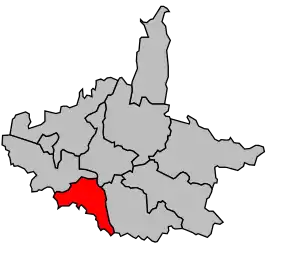 Cantonul Bourdeaux în cadrul arondismentului