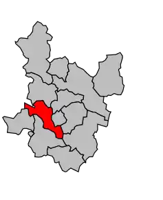 Cantonul Alès-Ouest în cadrul arondismentului
