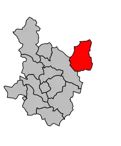 Cantonul Barjac în cadrul arondismentului