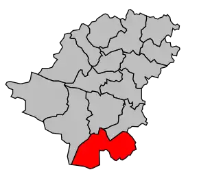 Cantonul Captieux în cadrul arondismentului