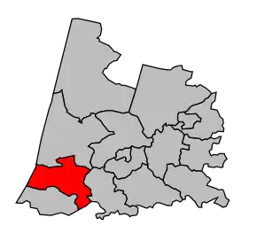 Cantonul Saint-Vincent-de-Tyrosse în cadrul arondismentului