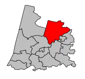 Cantonul Tartas-Ouest în cadrul arondismentului