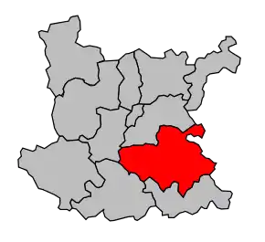 Cantonul Saint-Symphorien-de-Lay în cadrul arondismentului