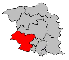 Cantonul Montfaucon-Montigné în cadrul arondismentului