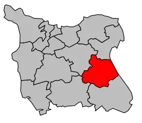 Cantonul Montebourg în cadrul arondismentului