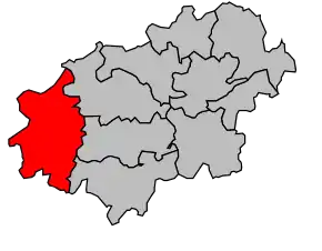 Cantonul Auberive în cadrul arondismentului