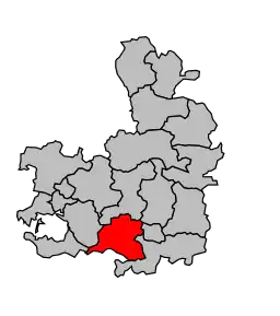 Cantonul Muzillac în cadrul arondismentului