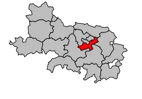 Cantonul Arras-Sud în cadrul arondismentului