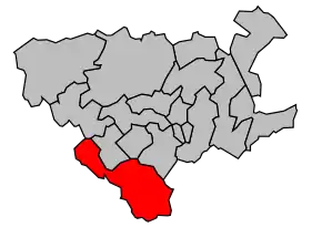 Cantonul Houdain în cadrul arondismentului