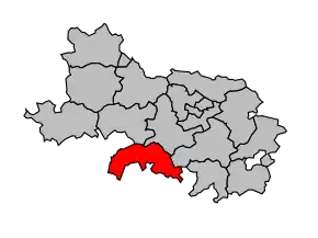 Cantonul Pas-en-Artois în cadrul arondismentului