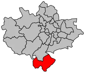 Cantonul Condrieu în cadrul arondismentului