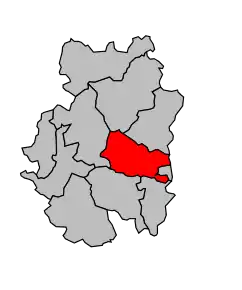 Cantonul Gleizé în cadrul arondismentului