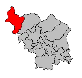 Cantonul Vauvillers în cadrul arondismentului