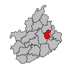 Cantonul Vesoul-Ouest în cadrul arondismentului