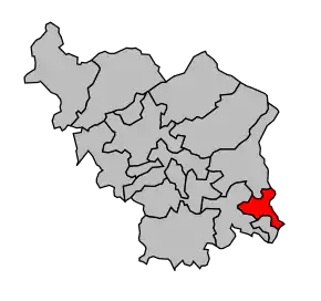 Cantonul Héricourt-Est în cadrul arondismentului