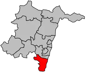 Cantonul La Chapelle-de-Guinchay în cadrul arondismentului