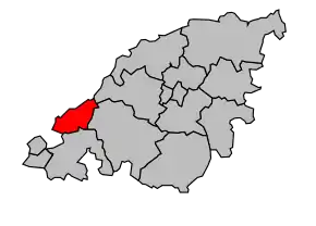 Cantonul Montchanin în cadrul arondismentului