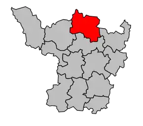 Cantonul Toulon-sur-Arroux în cadrul arondismentului