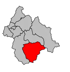 Cantonul Bozel în cadrul arondismentului