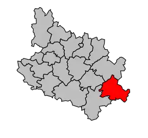 Cantonul Sauzé-Vaussais în cadrul arondismentului