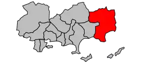 Cantonul Collobrières în cadrul arondismentului