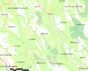 Poziția localității Arandas
