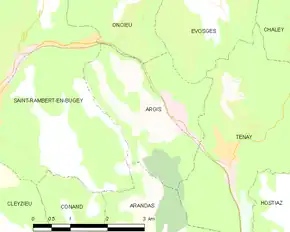 Poziția localității Argis