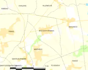 Poziția localității Ars-sur-Formans