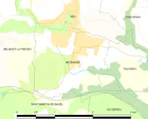 Poziția localității Artemare