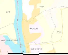 Poziția localității Beauregard