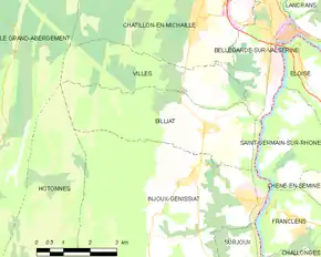 Poziția localității Billiat