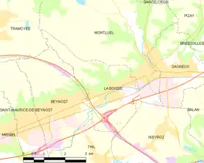 Poziția localității La Boisse