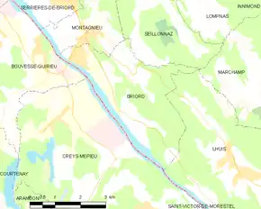 Poziția localității Briord