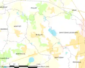 Poziția localității Buellas