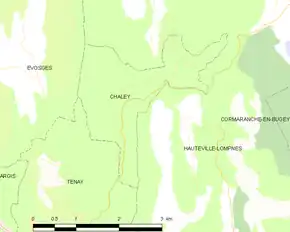 Poziția localității Chaley