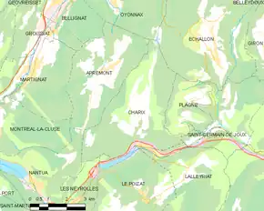 Poziția localității Charix